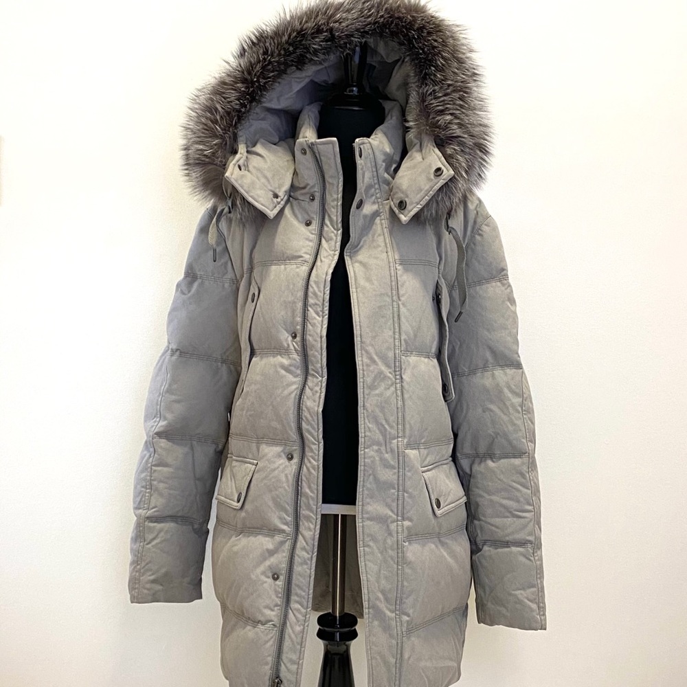 Andrew Marc rockland faux fur/trim down parka